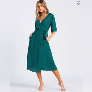 Billabong Shorebreak Dress Evergreen NWT